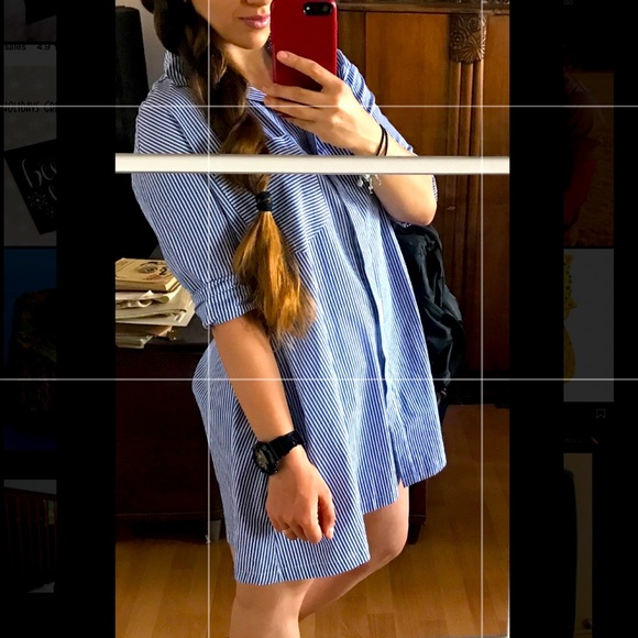 stradivarius dress with pockets 💙🤍 - Picture 3 of 3